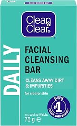 Clean & Clear Facial Cleansing Bar Soap 100g Removes Dirt Spots Refreshes Skin