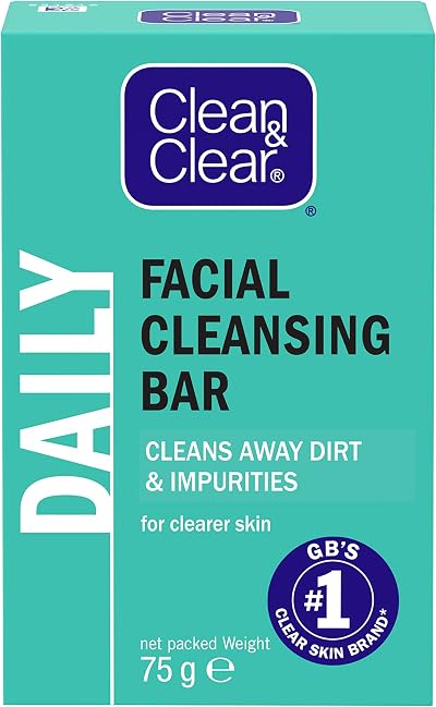 Clean & Clear Facial Cleansing Bar Soap 100g Removes Dirt Spots Refreshes Skin