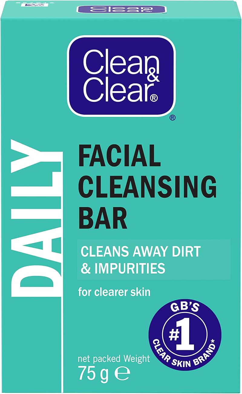 Clean & Clear Facial Cleansing Bar Soap 100g Removes Dirt Spots Refreshes Skin
