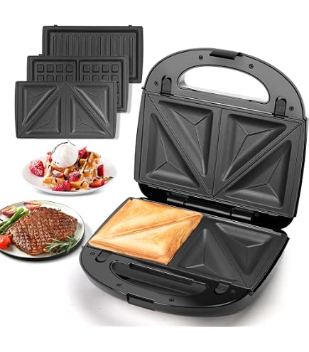 Amazon.com: Sandwichera, tostadora y máquina eléctrica de tortilla de queso  a la parrilla con placas antiadherentes extragrandes, luces indicadoras,  mango de tacto frío (rosa) : Hogar y Cocina