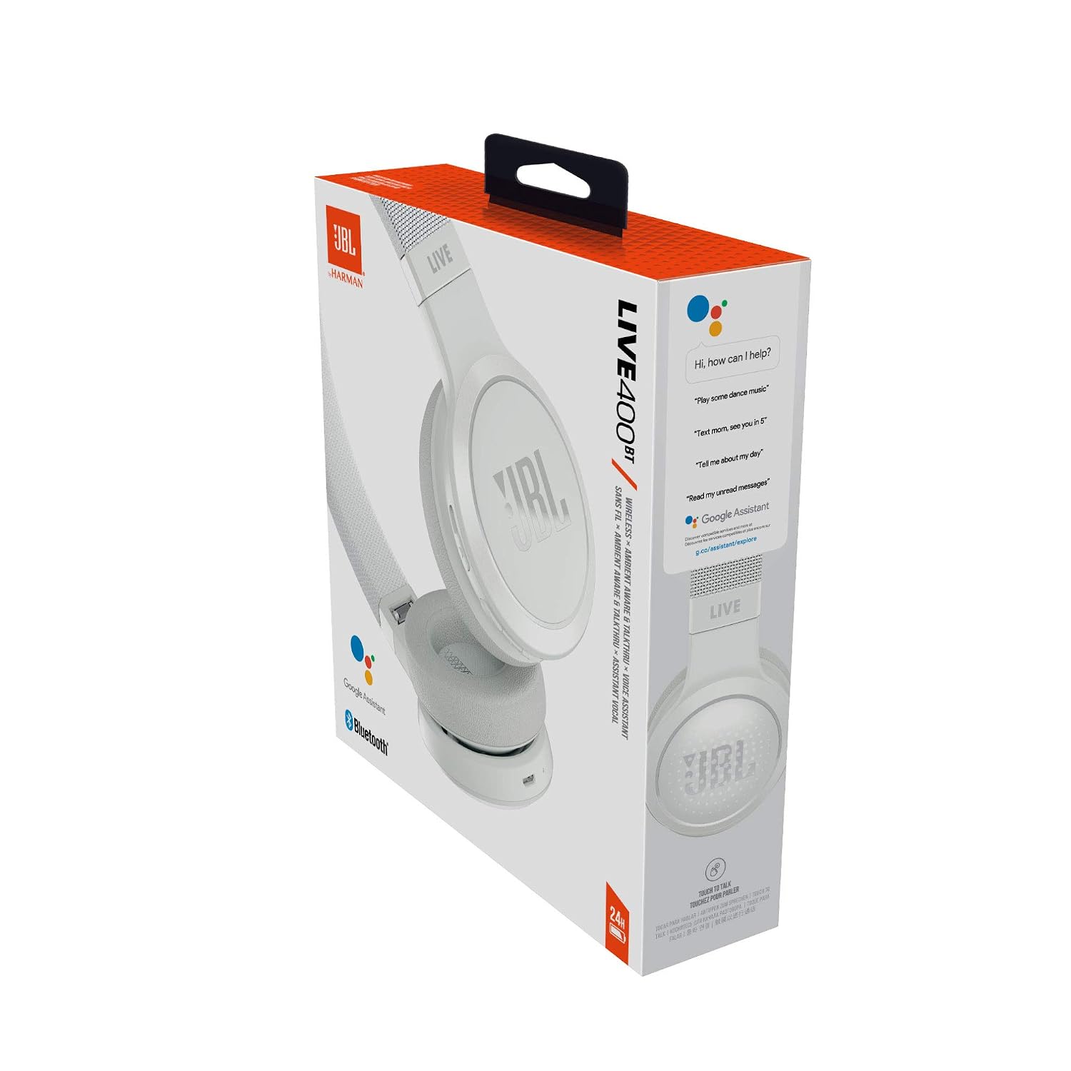 Bianco Cuffie On Ear Wireless con Microfono JBL LIVE 400BT Cuffie  Sovraurali Bluetooth Leggere e Pieghevoli fino a 24h di Autonomia JBL  Signature Sound Assistente Google e Alexa Cuffie wireless Cuffie  outlookplanningdevelopment.com.au
