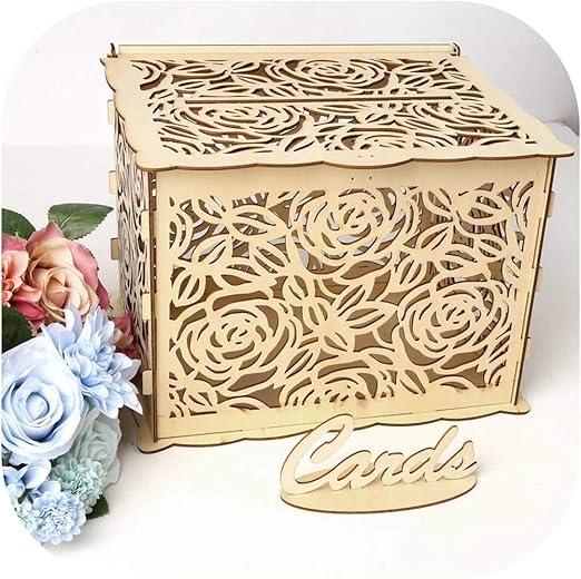 Amazon Com Cheerfullife Decorative Boxes Flower Rose Wedding Card