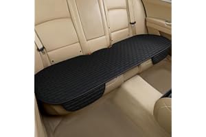 XINGSILUC Black Back Seat Cover, Rear Car Seat Cover for Cars Truck SUV,Seat Covers with Storage Pocket,Bottom Auto Seat Cushion Pad Mat for Most Vehicles-Black,1 Pcs