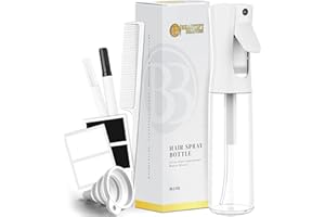 BeautifyBeauties Hair Spray Bottle – Ultra Fine Continuous Water Mister for Hairstyling, Cleaning, Plants, Misting & Skin Care (Clear)