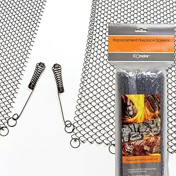 Chimenea cortina pantalla de malla. 30 "de alto (9 – 30). Incluye dos