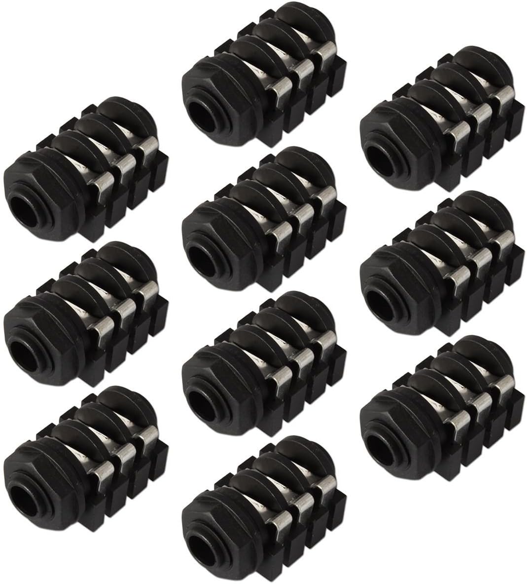 6.35mm 1/4" Jack Stereo 3-Pole PCB Switched Female Audio Socket Connector x 10