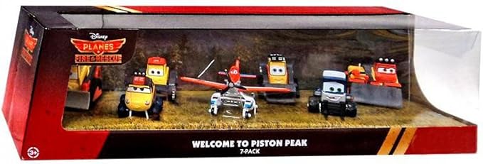 Disney PLANES: Fire & Rescue Exclusive 1:55 Deluxe Die Cast 7-Pack Welcome to Piston Peak [Pontoon Dusty, Maru, Dynamite, Pinecone, Avalanche, Drip & Blackout]