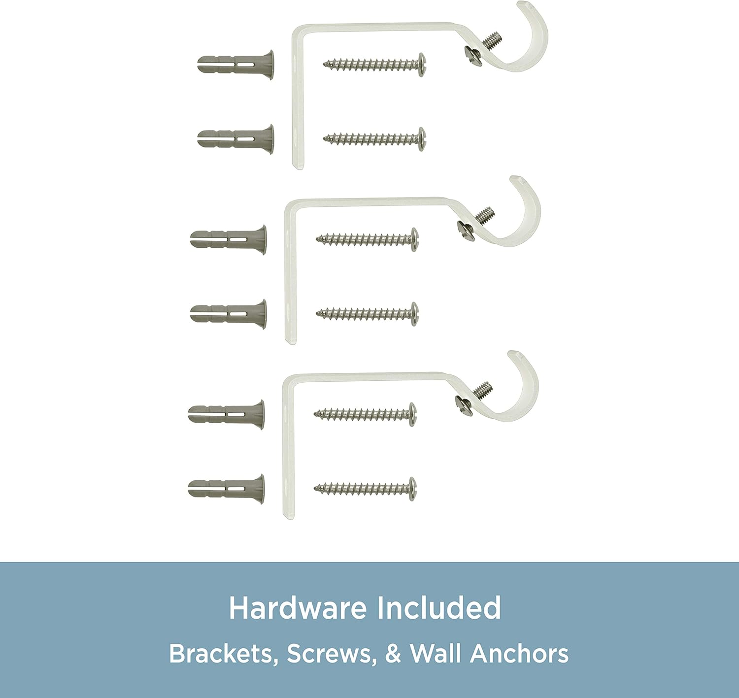 Kenney Rachel Standard Decorative Window Curtain Rod, 48 to 86-Inch, Antique White: Home & Kitchen