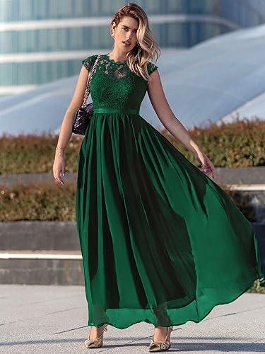 fitted lace wedding dress Amazon.com: Miusol Women's Formal Floral Lace Plus Size Bridesmaid Party  Maxi Dress : Clothing, Shoes & Jewelry main image 1