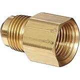 Anderson Metals - 54046-0404 Brass Tube Fitting, Coupling, 1/4" Flare x 1/4" Female Pipe
