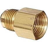 Anderson Metals 54046-0808 Brass Tube Fitting, Coupling, 1/2" Flare x 1/2" Female Pipe, Copper