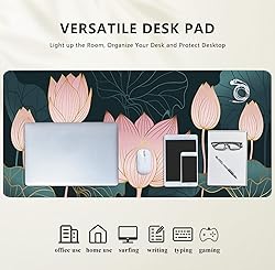 Hanazaoa Golden Lotus Gaming Mouse Pad Large Mouse