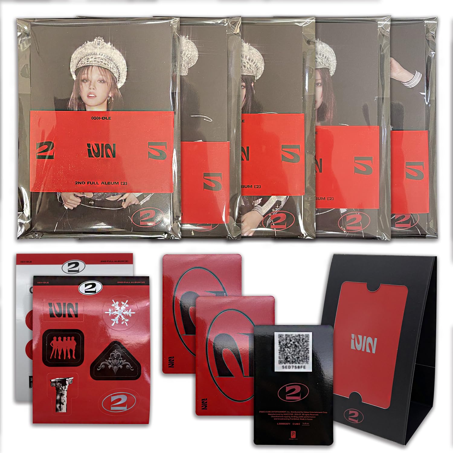 (G) I-DLE - 2nd Full Album [2] (POCAALBUM Ver. - Random) Photostand Package + Sleeve + QR Card + Photocard + Sticker + 2 Pin Badges + 4 Extra Photocards