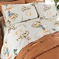 Western Cowboy Sheet Set – Full Size 4-Piece – Vintage Tumbleweed Trail Design – Brown & Cream – 100% Cotton – Soft & Breathable - View #3