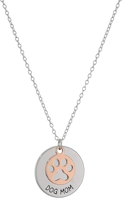 rose gold dog paw necklace