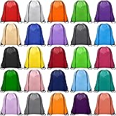 Grneric 25 Pieces Drawstring Bags Bulk Drawstring Backpack Draw String Bag Cinch Sack for Gym Traveling Yoga Outdoor Sports (25 Colors)
