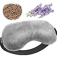 Umisleep Lavender Eye Mask, Aromatherapy Weighted Eye Mask for Dry Eyes, Sleep Mask for Men Women, Hot & Cold Therapy Eye Cover for Compression Pain Relief, Eye Pillow for Puffy Eyes, Sinus Pain-Grey
