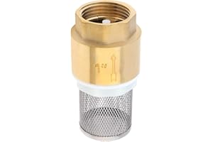 Foot Valve 1", PNXKTXO DN25 Brass Check Valve Water Pump Bottom Valves with Filter No Return Valves