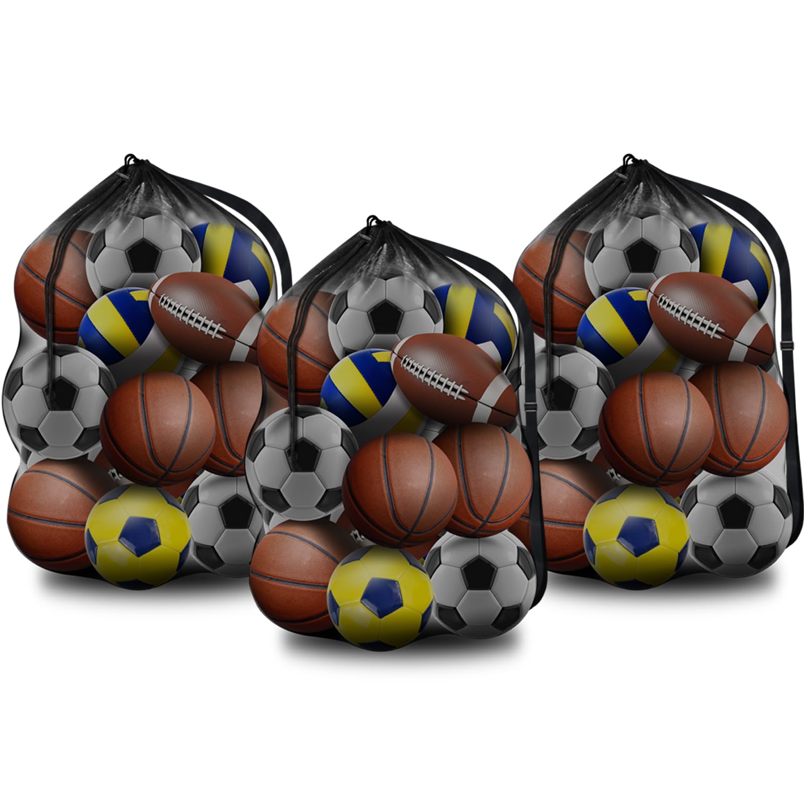 BROTOU Extra Large Sports Ball Bag Mesh, Basketball Bags Team