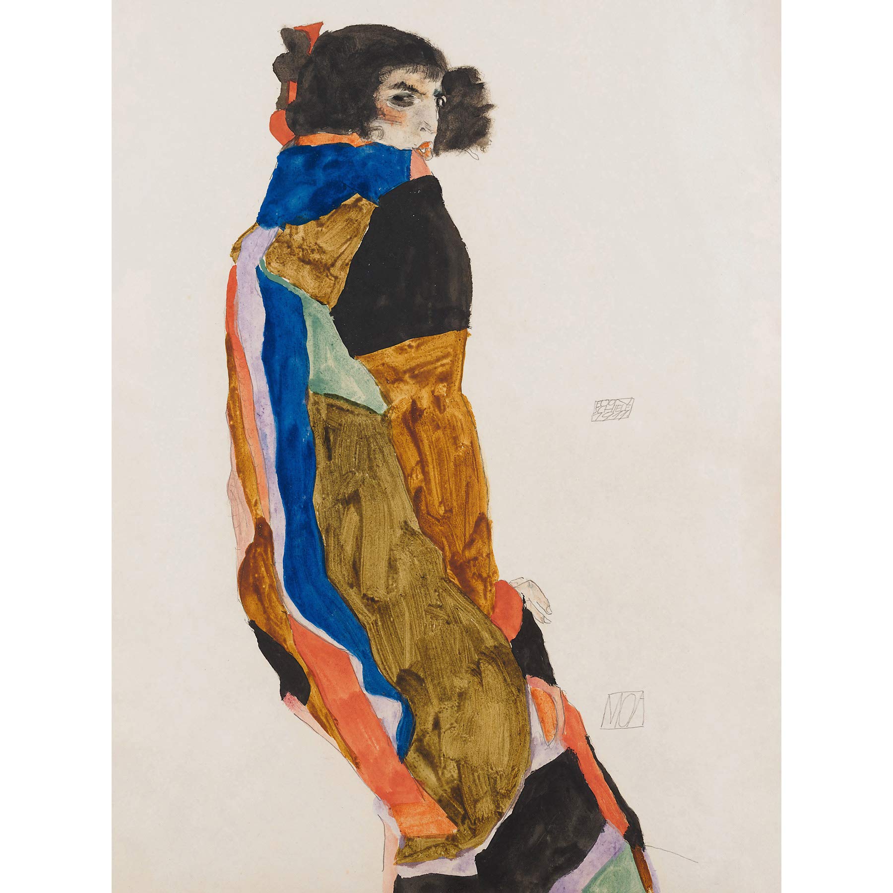 Wee Blue Coo Egon Schiele Moa Dancer Premium Wall Art Canvas Print 18X24 Inch