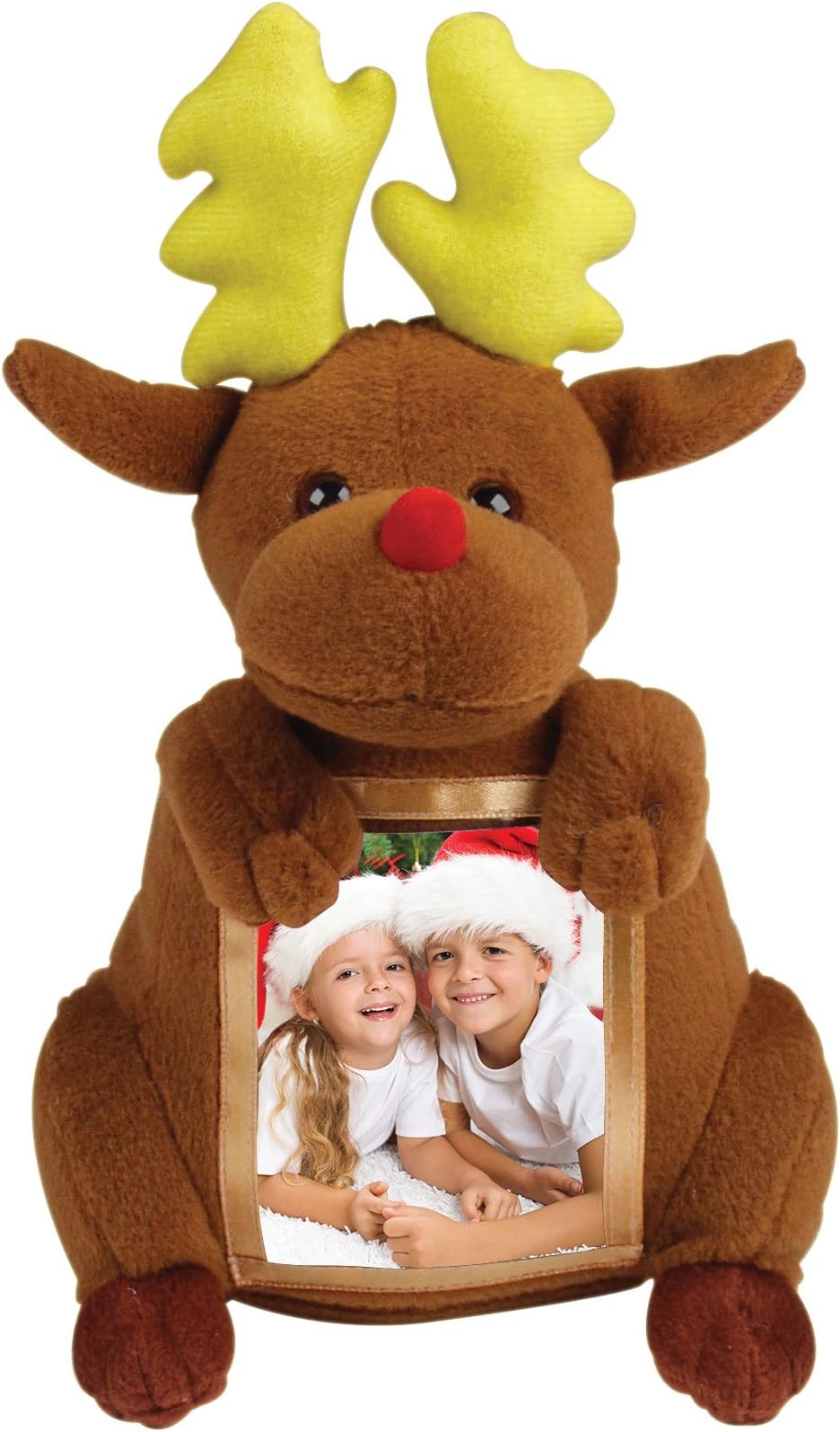 The Keepsake House Christmas Reindeer Plush Picture Frame