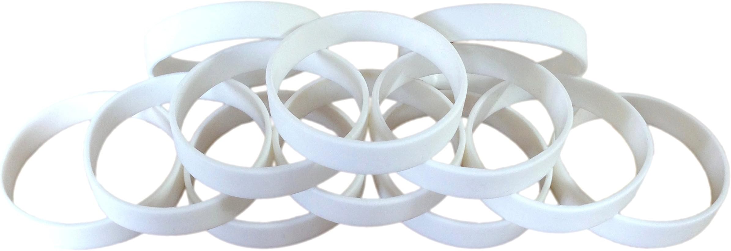 TheAwristocrat_USA Company_1 Dozen Multi-Pack Blank Wristbands Bracelets Silicone Rubber - Select from a Variety of Colors