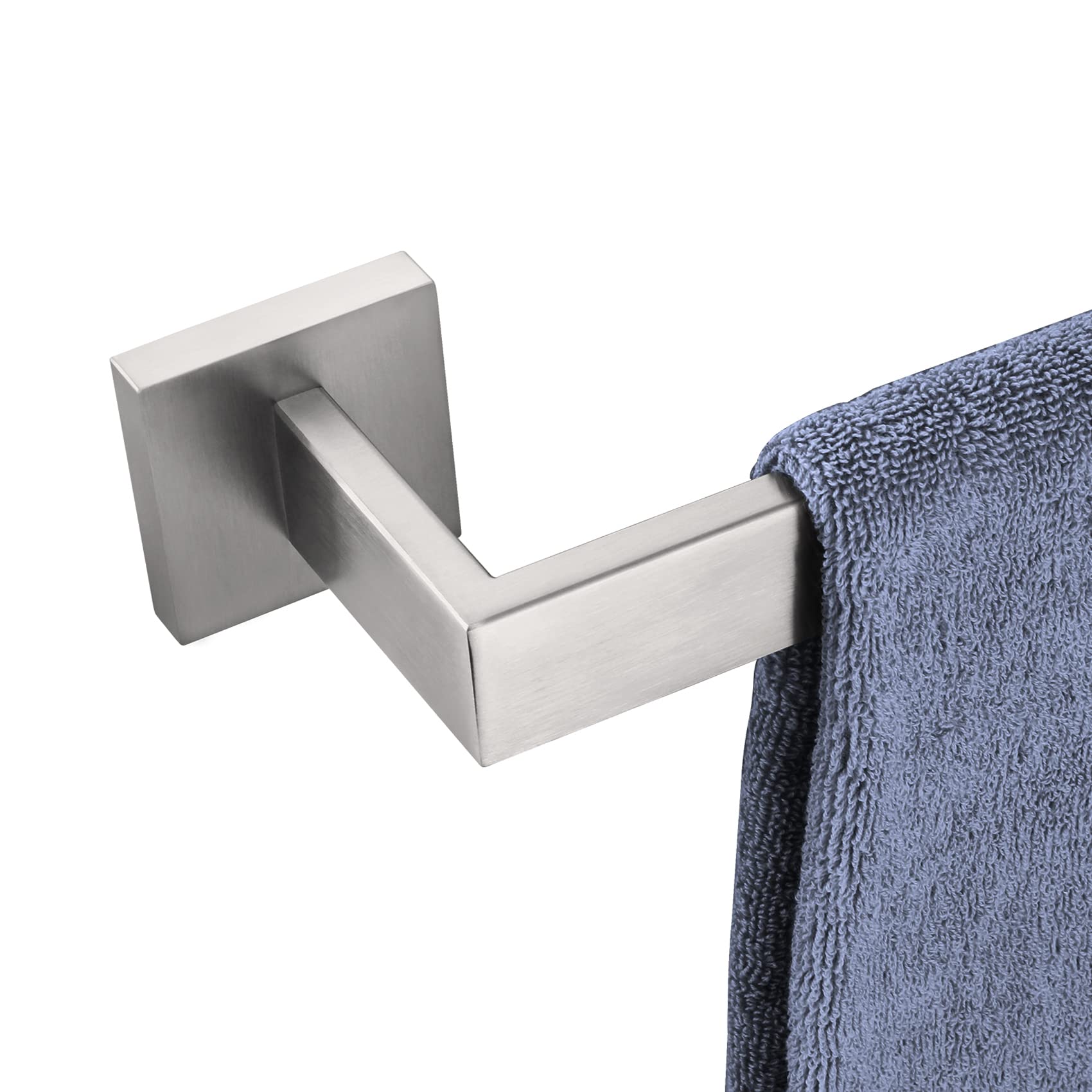 KOKOSIRI 20-Inch Single Towel Bar, Bathroom Kitchen Towel Holder, Wall Mounted SUS304 Stainless Steel Towel Rack, Brushed Nickel, B4003BR-L20