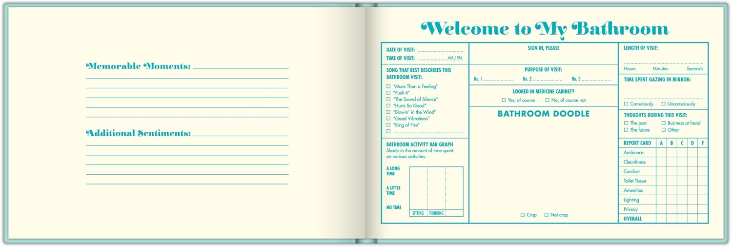 Knock Knock Bathroom Guest Book, 8.5x5.5 - Image 4