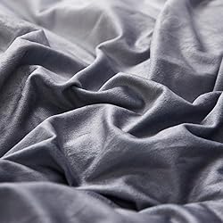 Cottonight Velvet Comforter King Fluffy Dark Grey