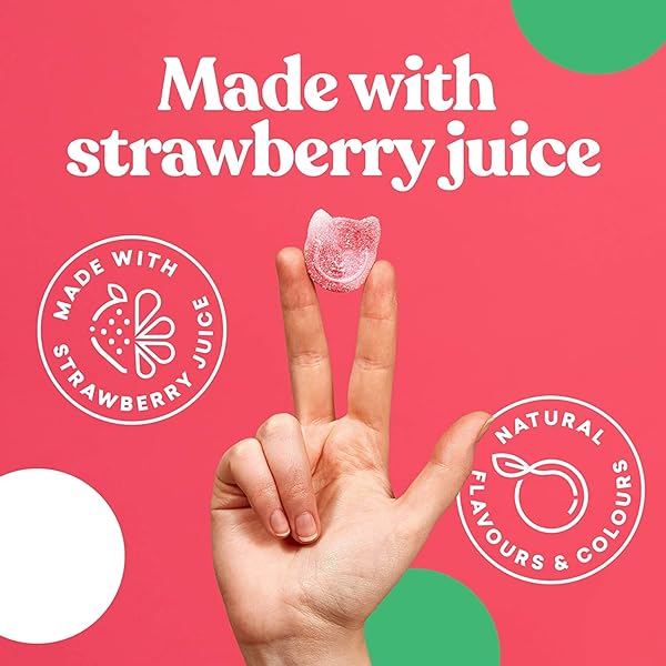 CANDY KITTENS WILD STRAWBERRY SWEETS, 140 GR