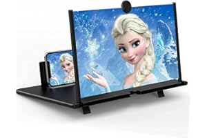 14" Screen Magnifier for Cell Phone - 3D HD Mobile Amplifier for Movies, Videos, Games - Fits All Smartphones (Black)