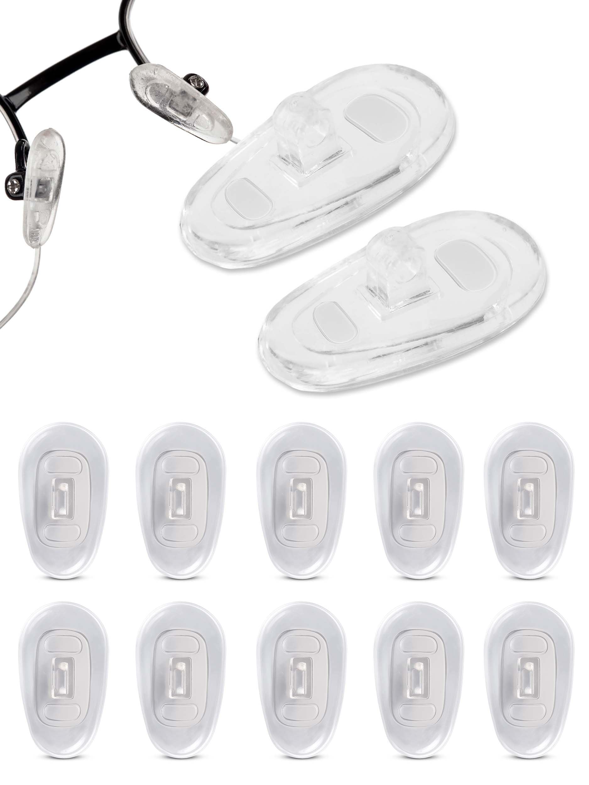 6 Pairs 15 mm Tear Drop Screw in Nose Pads