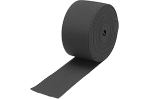 MECCANIXITY Elastic Bands for Sewing 2"(5cm) 5 Yard Black Knit Elastic Spool High Elasticity for Wigs, Waistband, Pants