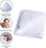 Clair de Lune Luxury Hooded Towel Marshmallow White 75 x 75 cm UK Made view 2