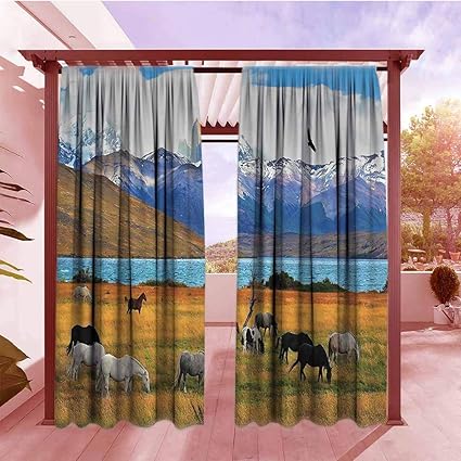 Amazon Com Doorway Curtain Scenery Decor Animal Farm With Horses