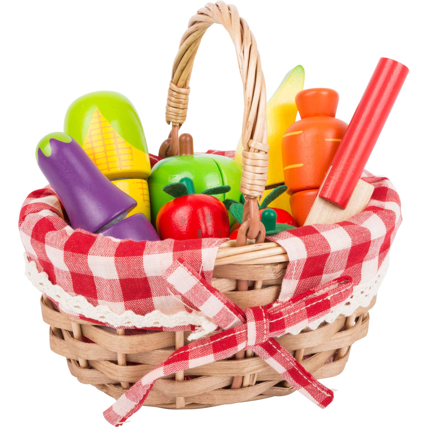 Small Foot Shopping Basket with Cuttable Fruits