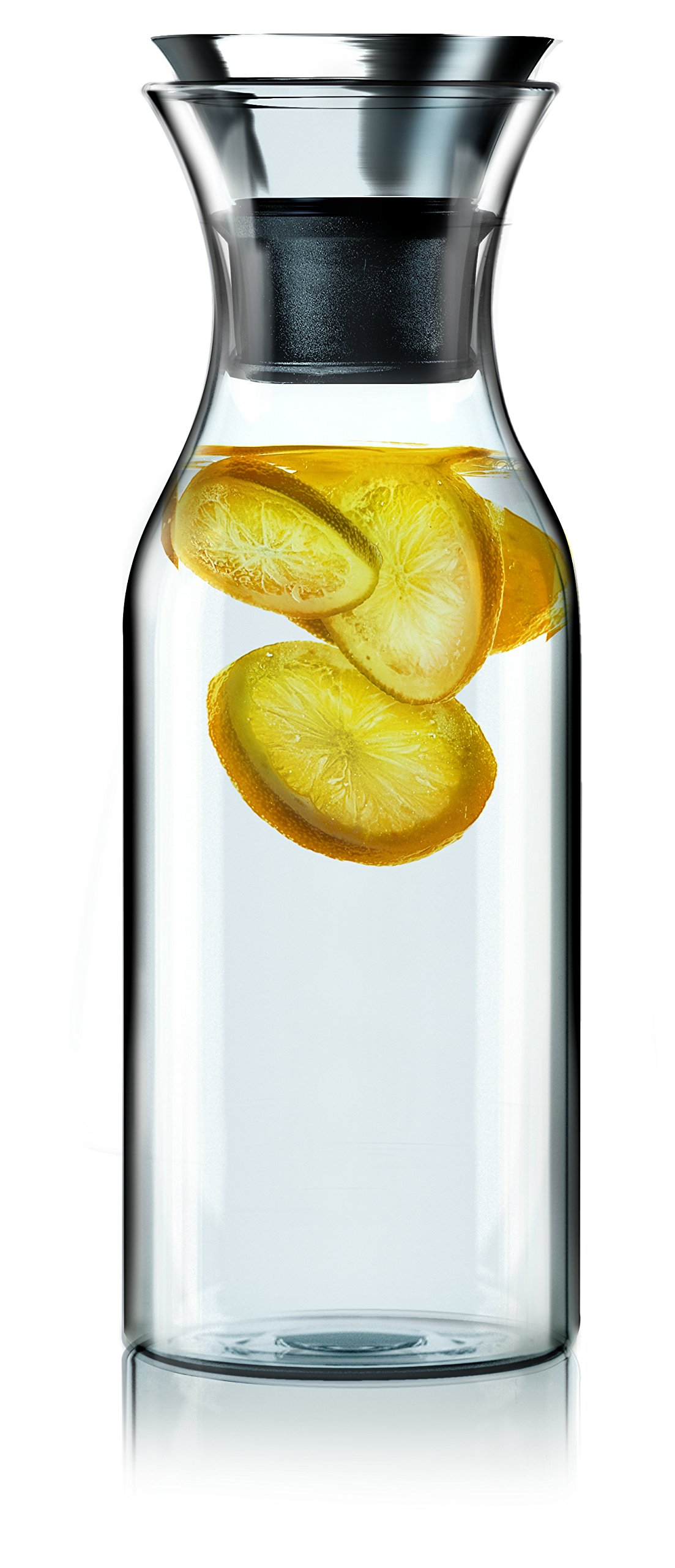 EVA SOLO | Fridge Carafe 1.0L | for Hot & Cold Drinks | 100% drip-Free | Dishwasher-Safe | Stainless Steel & Silicone Pouring Lip | Fits Most Refrigerator Doors | Danish Design