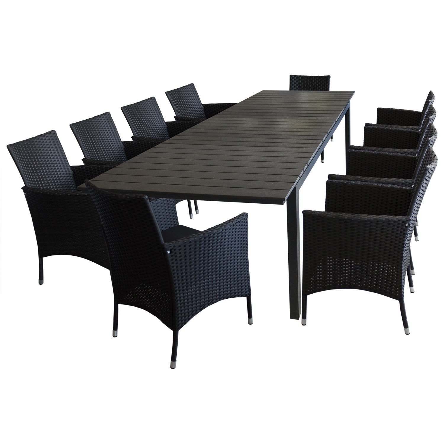 11tlg. Sitzgruppe Gartengarnitur Gartenmöbel Set - Gartentisch