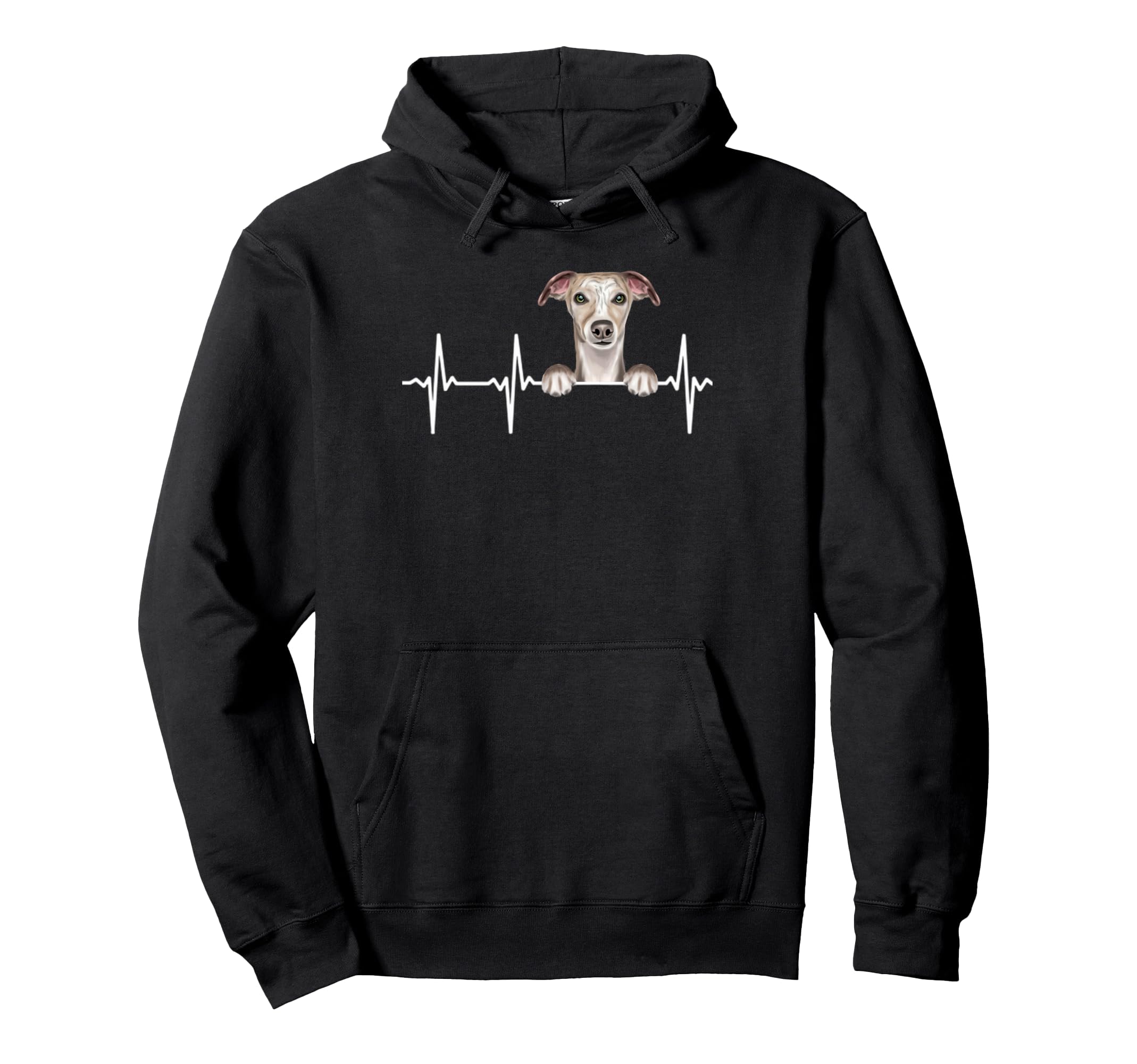 Funny Dog Heartbeat For Whippet Lovers Pullover Hoodie