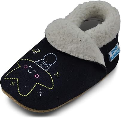 Juicy Bumbles Chausson Cuir Bebe Chaussons Enfant Pantoufle Enfants Garcon Fille Chaussons Fourres Bebe 0 A 4 Ans Amazon Fr Chaussures Et Sacs