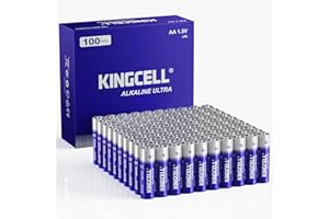 KINGCELL AA Batteries 100 Pack, High-Performance Alkaline Double A Batteries 10-Year Shelf Life, 1.5V AA Batteries with Ultra Long-Lasting Perfect for Flashlights, Microphones, Remotes, Kids Toys.