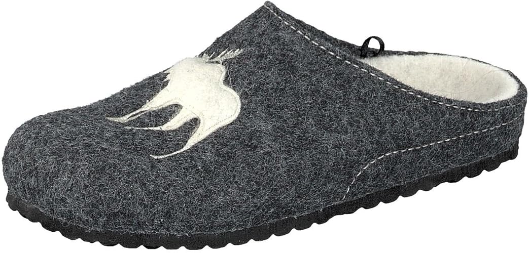 Softwaves 522 175 Damen Pantoffeln - Bequeme Filz Hausschuhe Mit Gummisohle