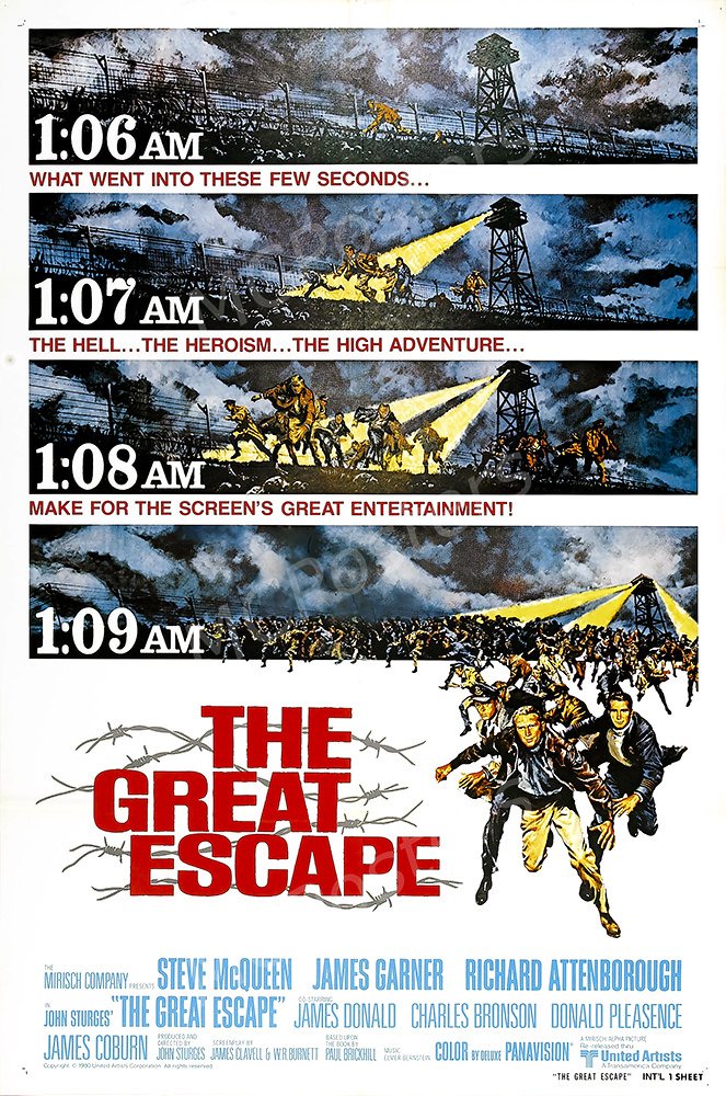 MCPosters The Great Escape GLOSSY FINISH Movie Poster - MCP224 (24" x 36" (61cm x 91.5cm))