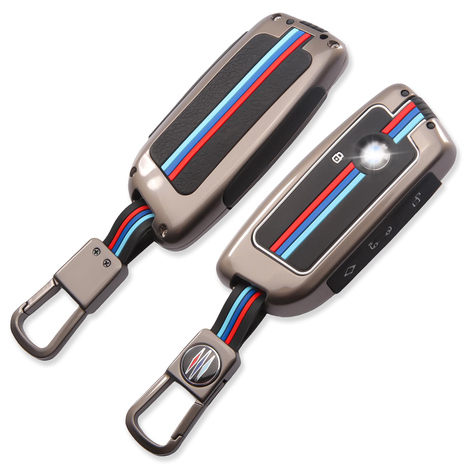 Photo 1 of 0BT59 for BMW Key Fob Cover, Metal Key Case, Keychain for 2023 2024 2025 5/7 series X1 i1 iX iX1 X7 i7 X2 X5 X6 XM