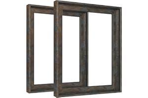 FOLKOR 0.9” Deep Vintage Frame for 11x14 Canvas Paintings, 2 Pack Complete Floating Frames with 0.9” Deep for Artists Designers Landscape Portrait, Farmhouse Home Office Wall Decor (Blue and Gold)