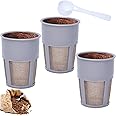 Podoy K400 Reusable Coffee Filter Inner for Compatible with Keurigg My K Cup 2.0 K250 K300/350/375 /450/475 Grey Universal Extra Filter
