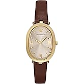 Emporio Armani Women's Two-Hand Brown Leather Watch (Model: AR11708)