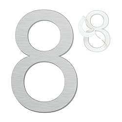 Self Adhesive House Numbers - 6 Inch Stainless