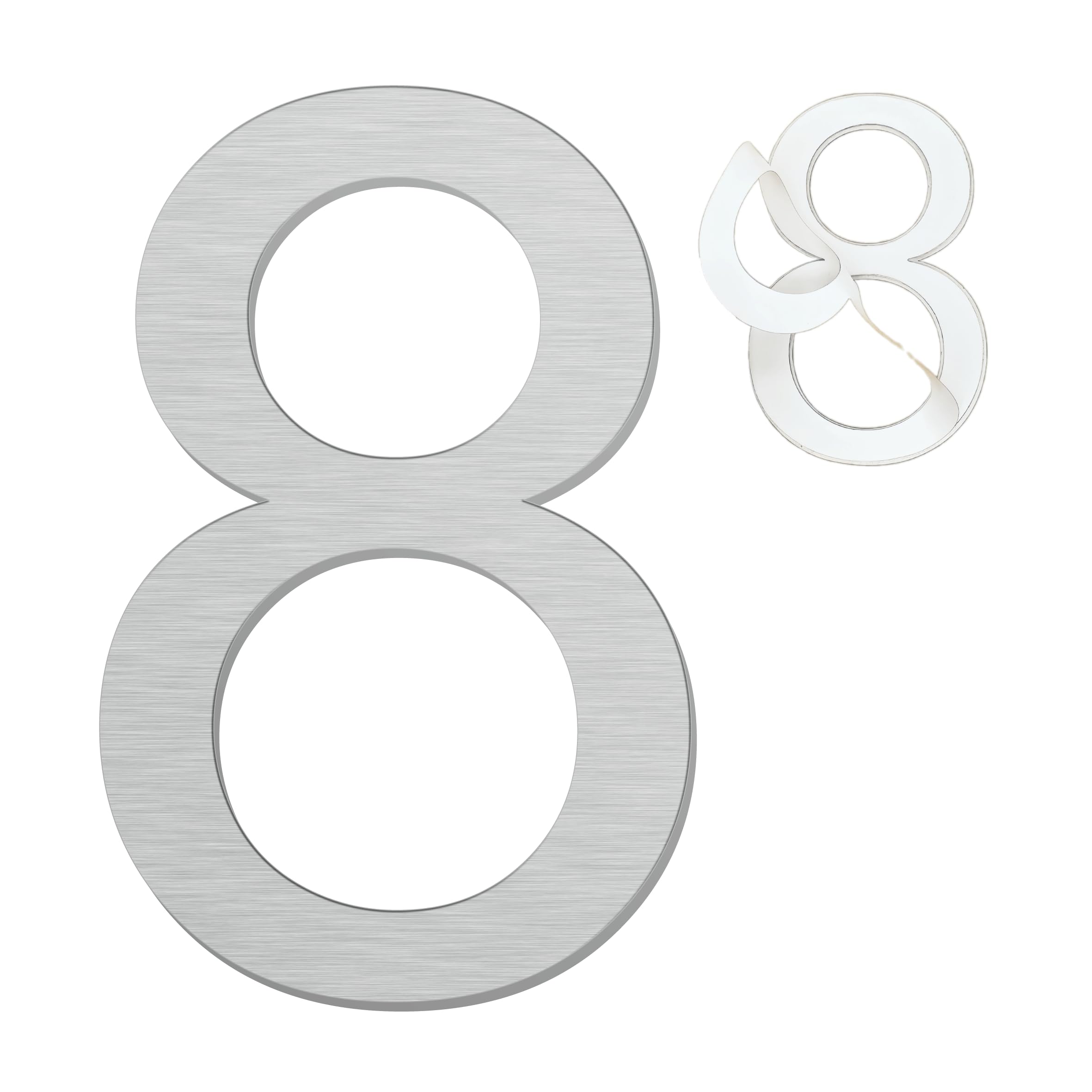 Self Adhesive House Numbers - 6 Inch Stainless