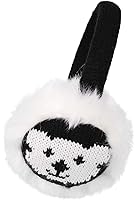 Simplicity Women's Winter Knitted Faux Fur Plush Earmuffs w/ Lined Trim